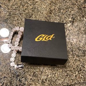 Clustered Tennis Necklace in White Gold- 12mm 18inch